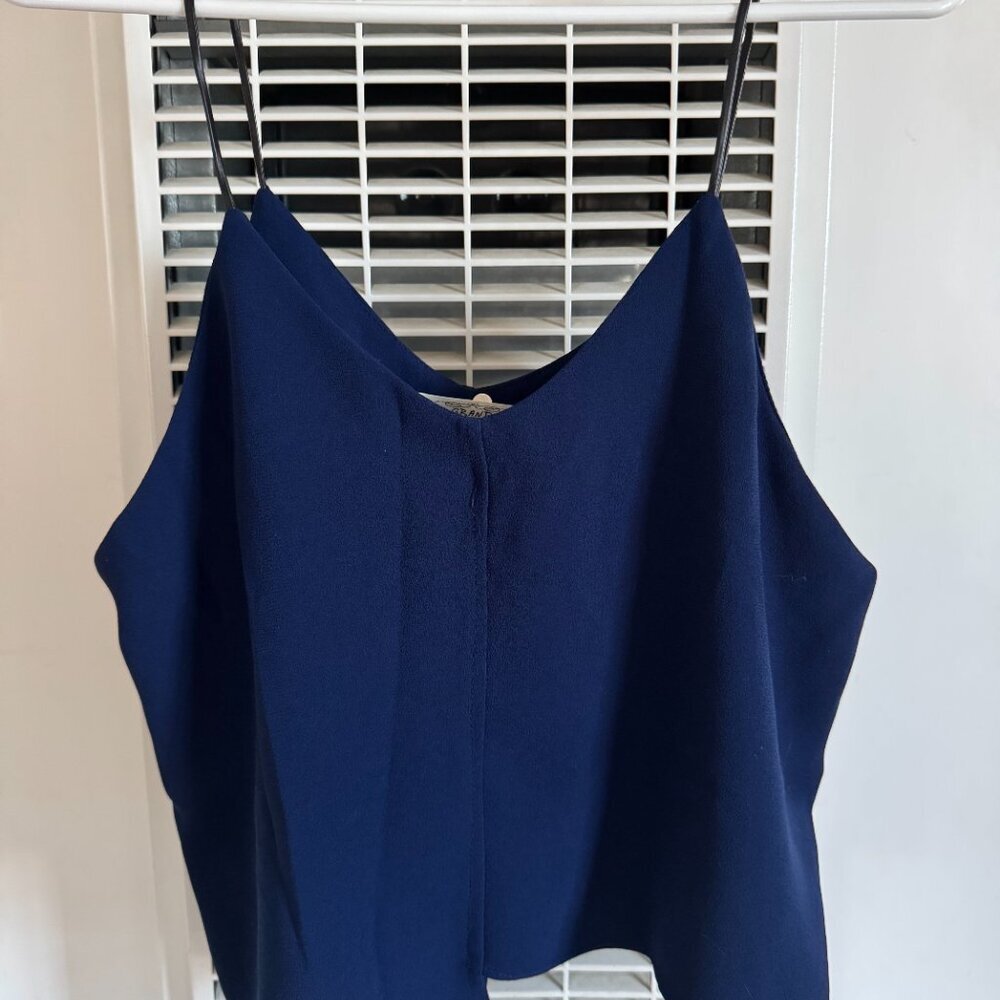 NWOT Grand Brand Leather Strap Asymmetrical Tank Top